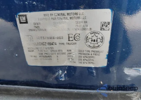 2016 GMC Sierra 1500 z USA, uszkodzony, nr VIN 1GTV2LEC8GZ189474